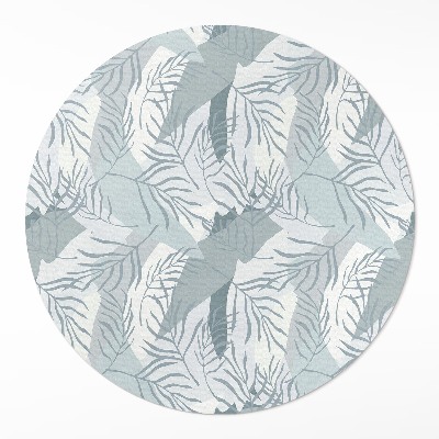 Okrúhly vinylový koberec Jemné vetvičky na svetlom pozadí