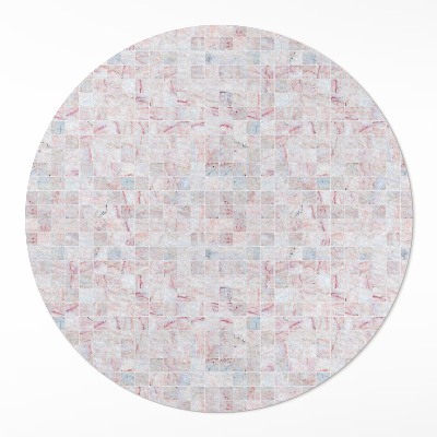Okrúhly vinylový koberec Drobná mozaika kamenné dlaždice