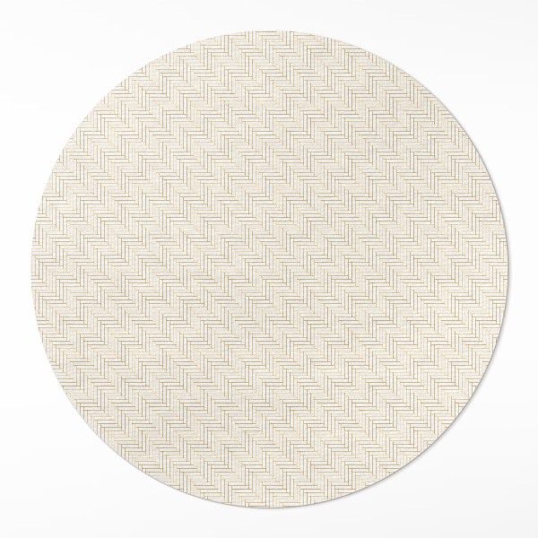 Okrúhly vinylový koberec Drobný parket minimalistická rybia kosť