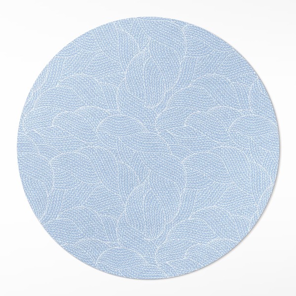 Okrúhly vinylový koberec Minimalistické listy módny vzor