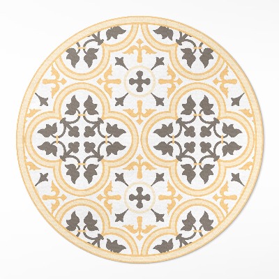 Okrúhly vinylový koberec Portugalské dlaždice v letnom štýle