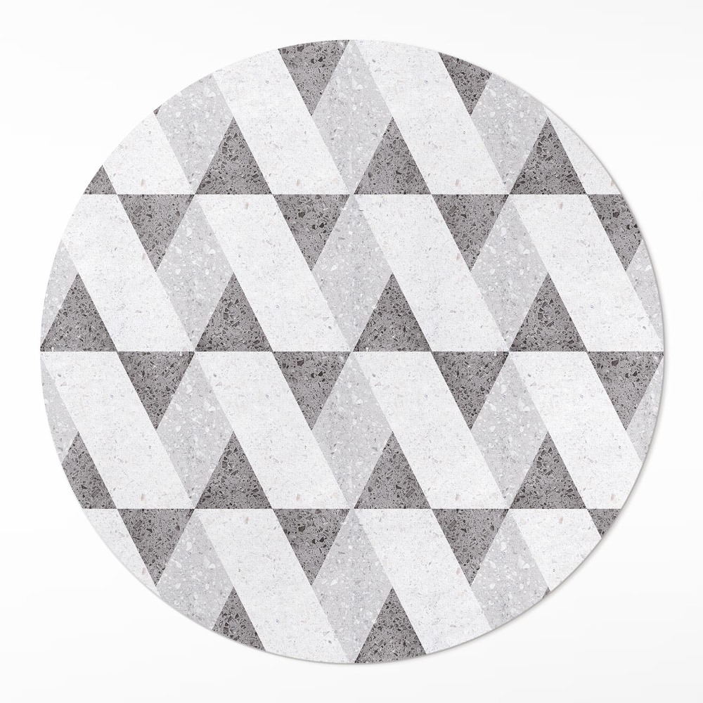 Okrúhly vinylový koberec Geometrické kamenné dlaždice