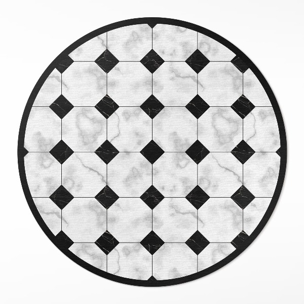 Okrúhly vinylový koberec Módne mramorové dizajnové dlaždice