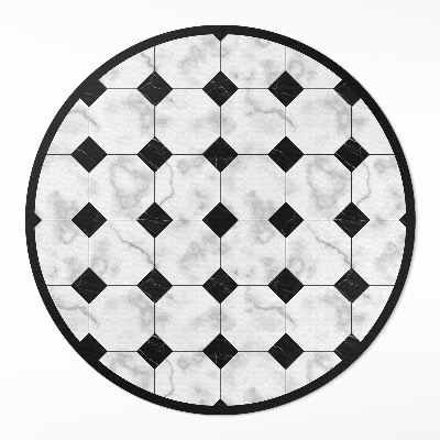 Okrúhly vinylový koberec Módne mramorové dizajnové dlaždice