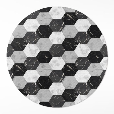 Okrúhly vinylový koberec Kamenná mozaika z mramoru
