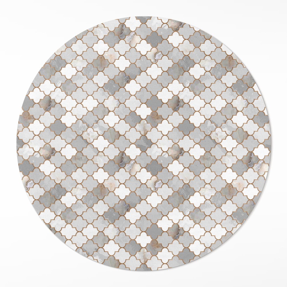 Okrúhly vinylový koberec Módna kamenná mozaika štýlové dlaždice