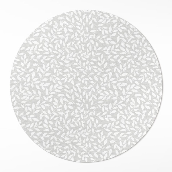Okrúhly vinylový koberec Drobné vetvičky štýl boho jemné