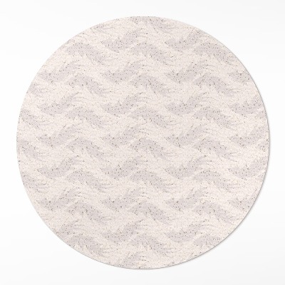 Okrúhly vinylový koberec Jemné listy v tlmených odtieňoch