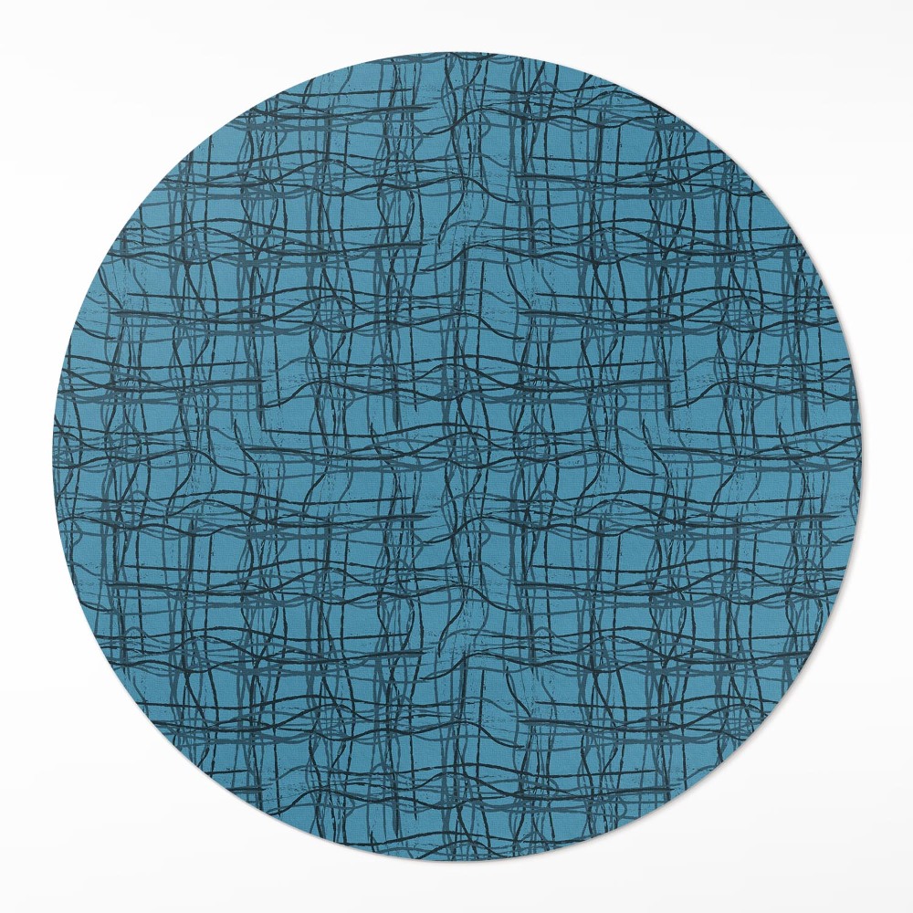 Okrúhly vinylový koberec Vzor látky nepravidelné vlákna materiálu