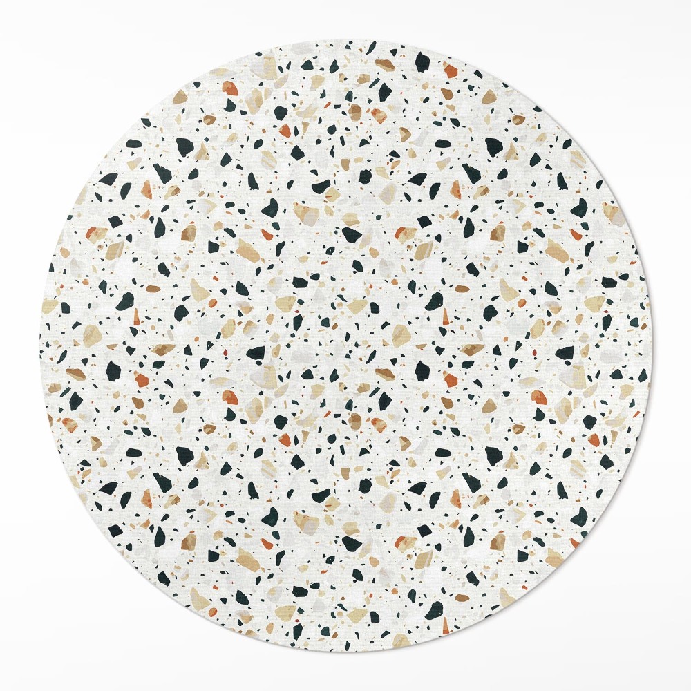 Okrúhly vinylový koberec Ozdobný gres kamenná doska