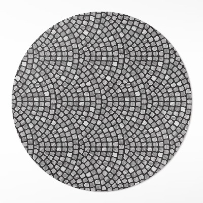 Okrúhly vinylový koberec Kamenný dizajn drobná mozaika