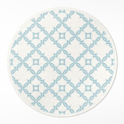 Okrúhly vinylový koberec Reťazové preplety dekoratívne dlaždice