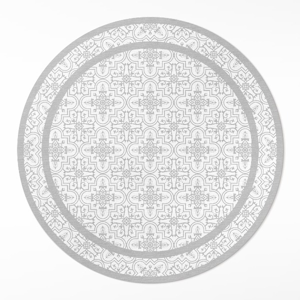 Okrúhly vinylový koberec Krásne ornamenty v elegantnom štýle