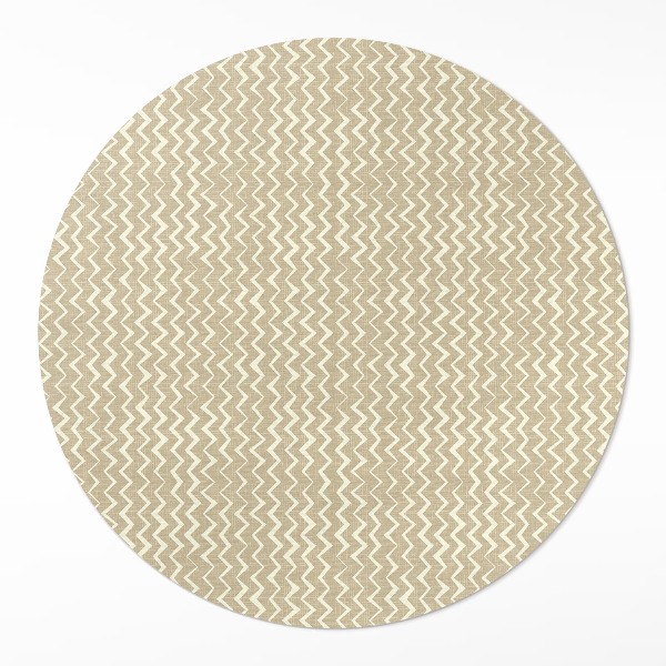 Okrúhly vinylový koberec Nepravidelné ornamenty dizajn boho