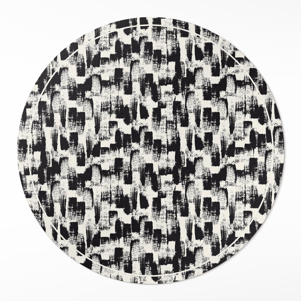 Okrúhly vinylový koberec Monochromatická abstrakcia fľakov farby