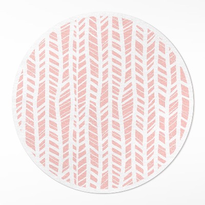 Okrúhly vinylový koberec Indiánsky vzor pastelový boho