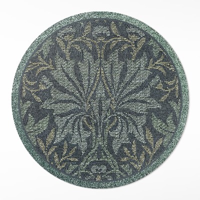 Okrúhly vinylový koberec Rastlinné a kvetinové ornamenty