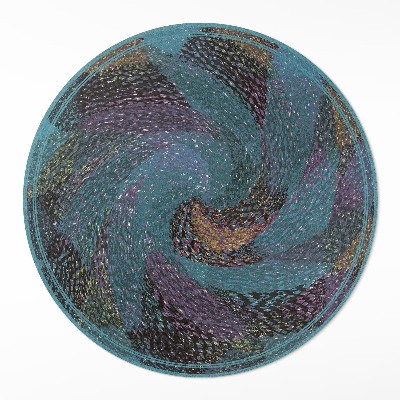 Okrúhly vinylový koberec Abstraktná kompozícia škvŕn