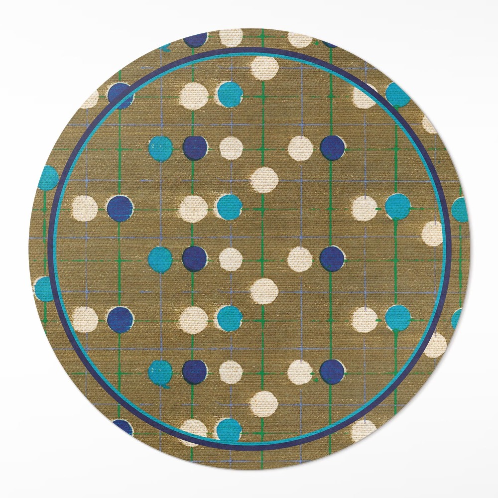 Okrúhly vinylový koberec Farebné bodky na látke