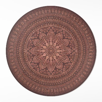 Okrúhly vinylový koberec Orientálna mandala dekoratívny vzor boho