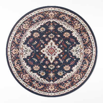 Okrúhly vinylový koberec Vintage dekoratívny vzor v perzskom štýle