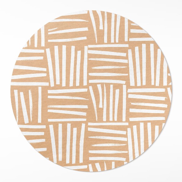 Okrúhly vinylový koberec Minimalistický abstraktný vzor boho