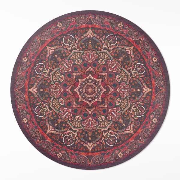 Okrúhly vinylový koberec Dekoratívna mandala v perzskom štýle