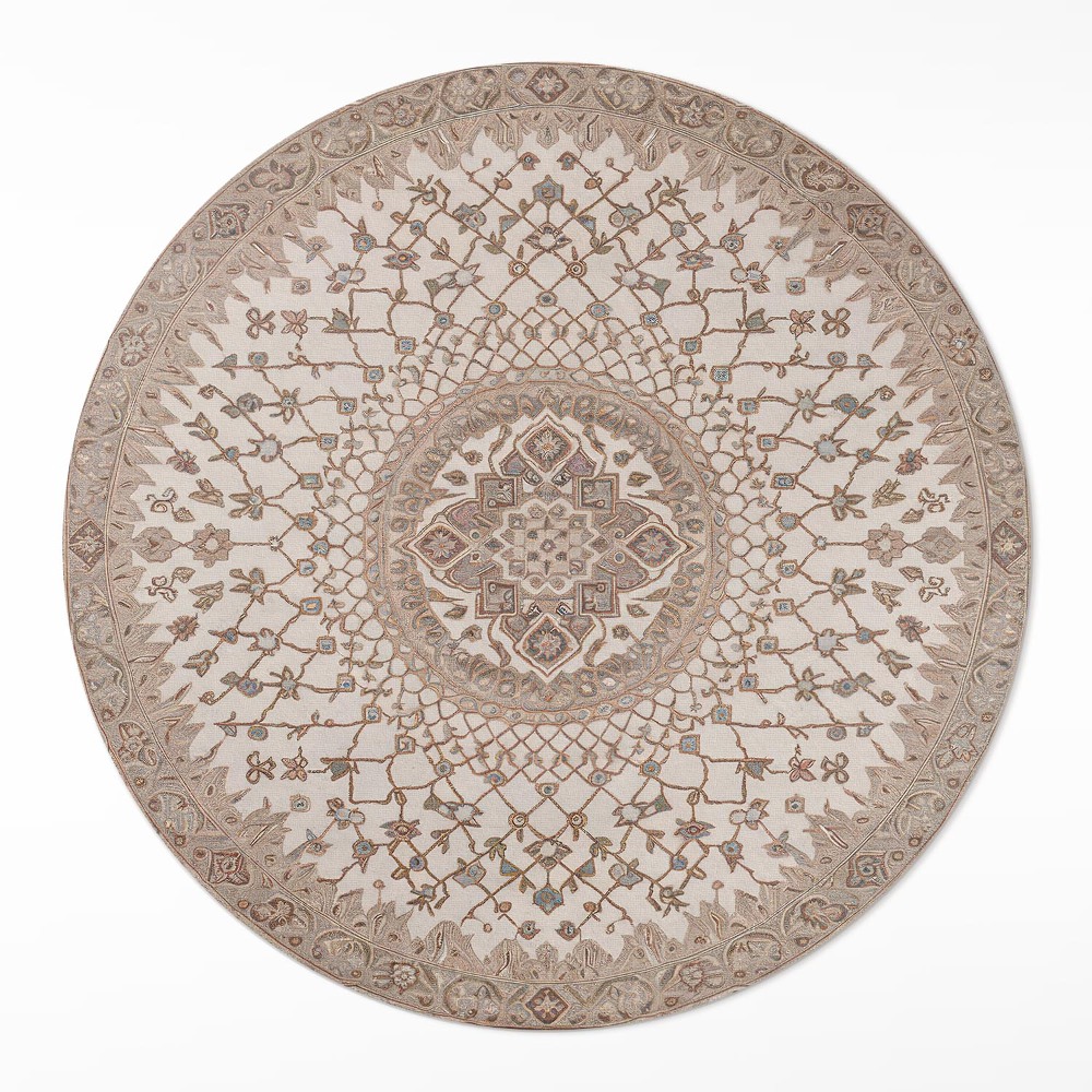 Okrúhly vinylový koberec Ornament v starom štýle mandala vintage