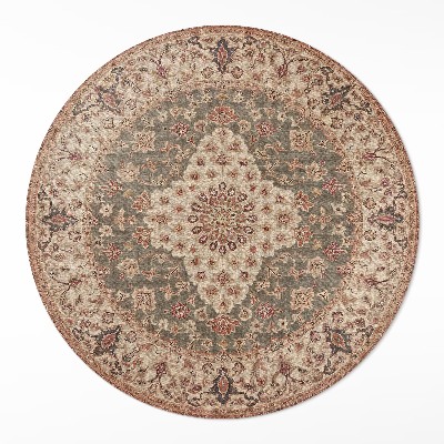 Okrúhly vinylový koberec Perzské motívy plné bohatstva