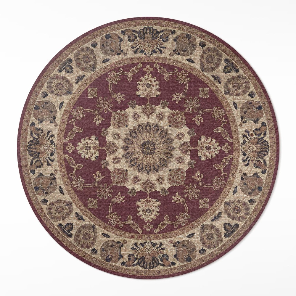 Okrúhly vinylový koberec Elegantná perzská harmónia