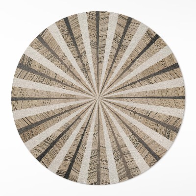 Okrúhly vinylový koberec Piesková geometria