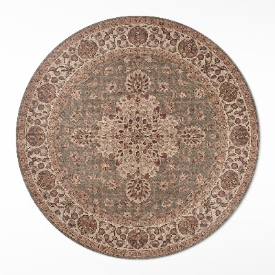 Okrúhly vinylový koberec Ornamenty inšpirované perzským umením