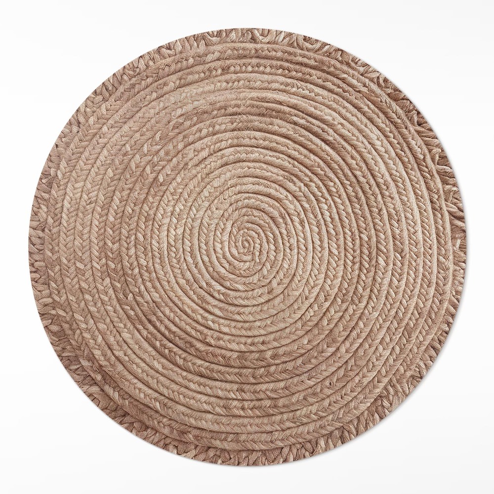 Okrúhly vinylový koberec Špagátové kompozície