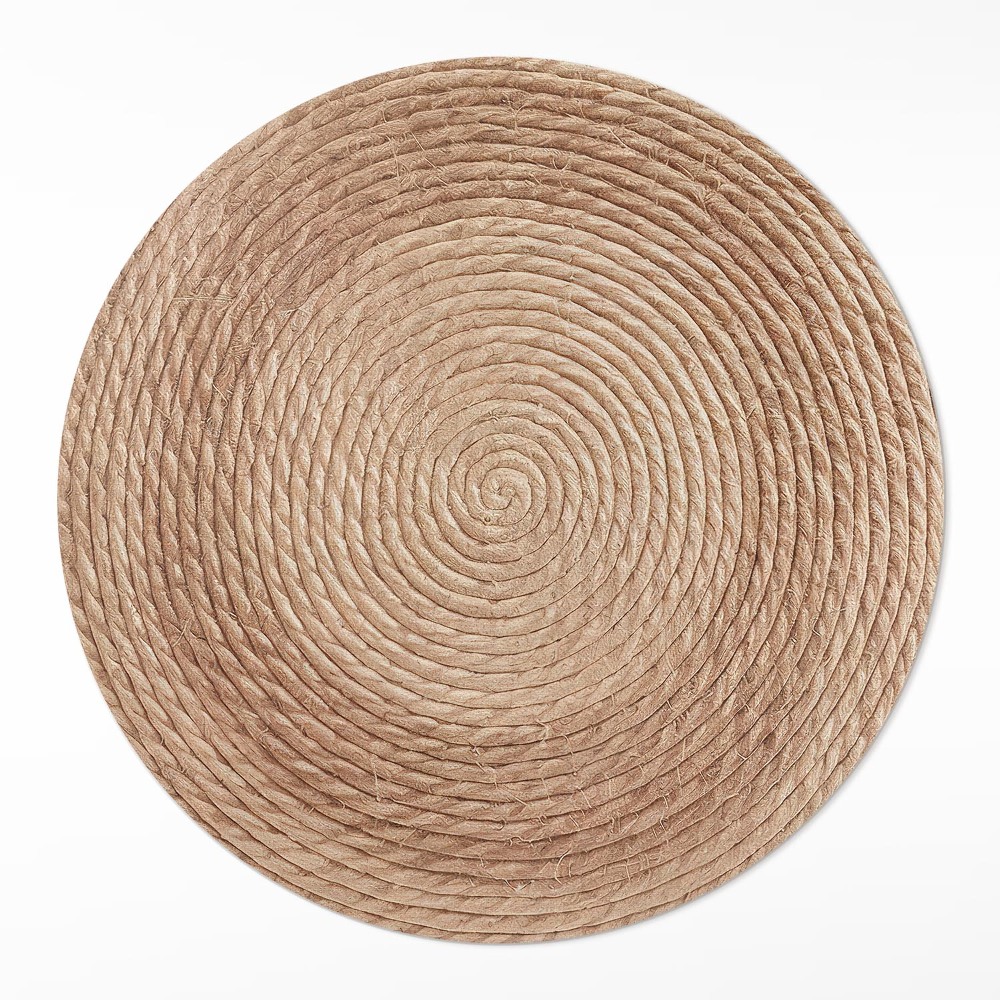 Okrúhly vinylový koberec Špagátové línie v minimalistickom štýle