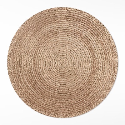 Okrúhly vinylový koberec Špagátová geometria