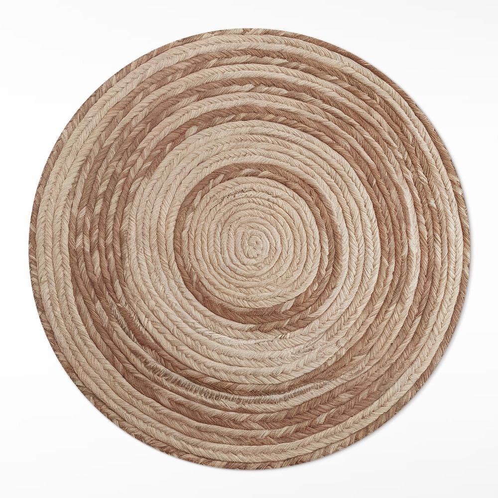 Okrúhly vinylový koberec Skrútený špagát