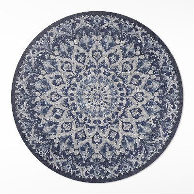 Okrúhly vinylový koberec Modrý perzský sen