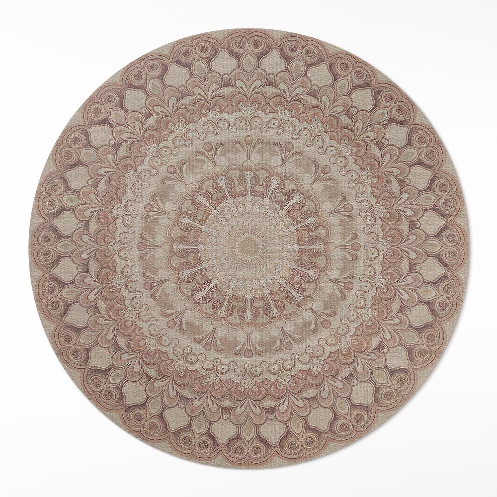 Okrúhly vinylový koberec Geometrická dokonalosť