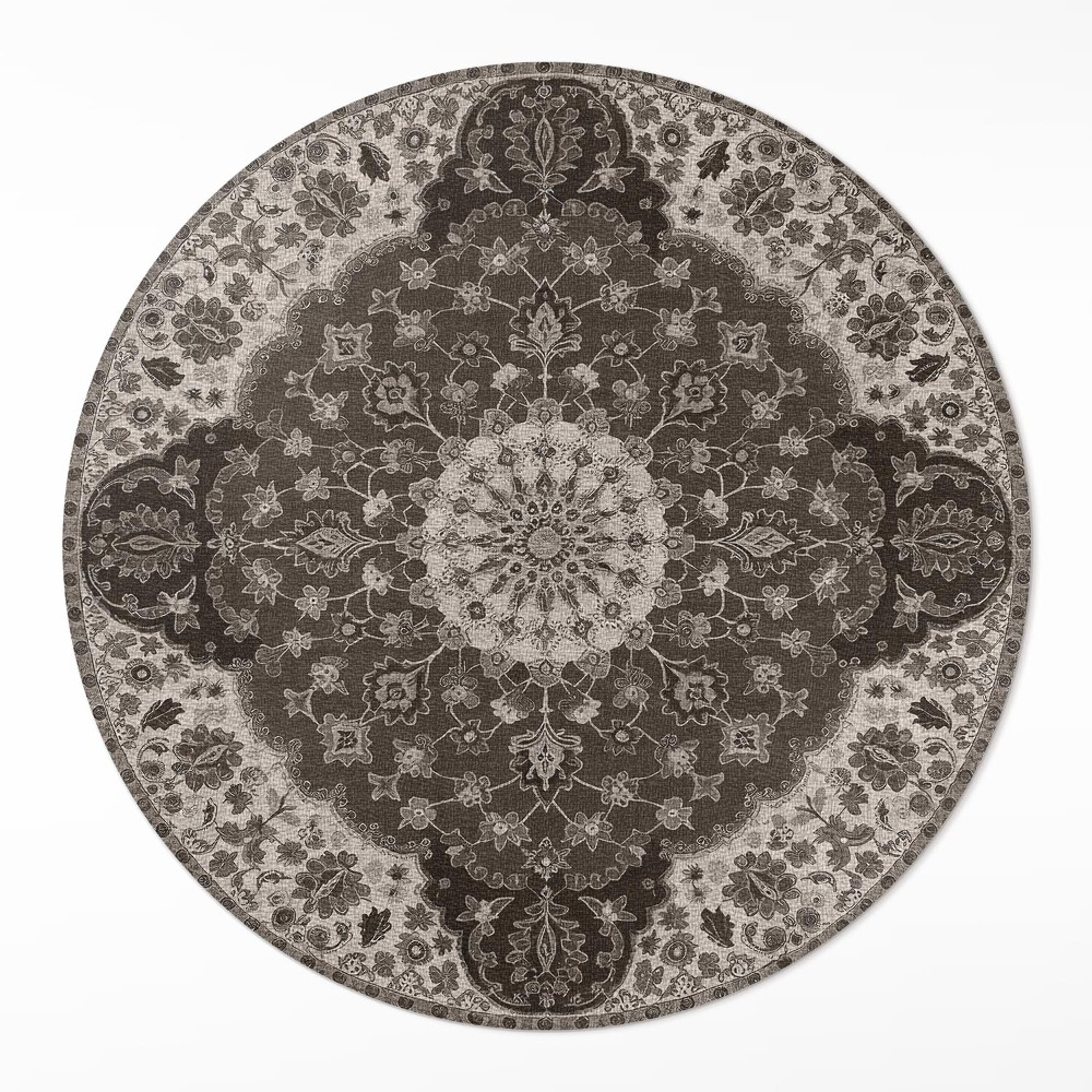 Okrúhly vinylový koberec Jemnosť perzských ornamentov