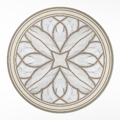 Okrúhly vinylový koberec Mramorový vitráž