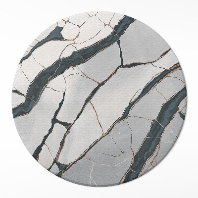 Okrúhly vinylový koberec Sivá dokonalosť kameňa