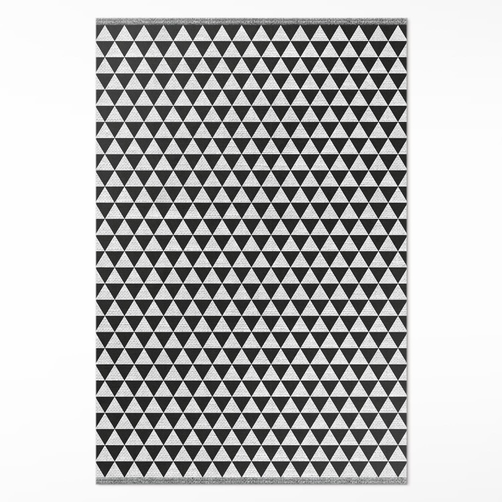Vinylový koberec Geometrický vzor trojuholníky imitácia látky