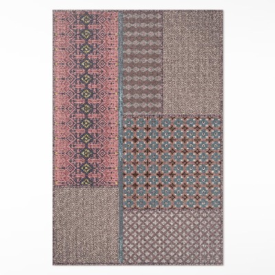 Vinylový koberec Aztécky ornament imitácia vzorovanej látky