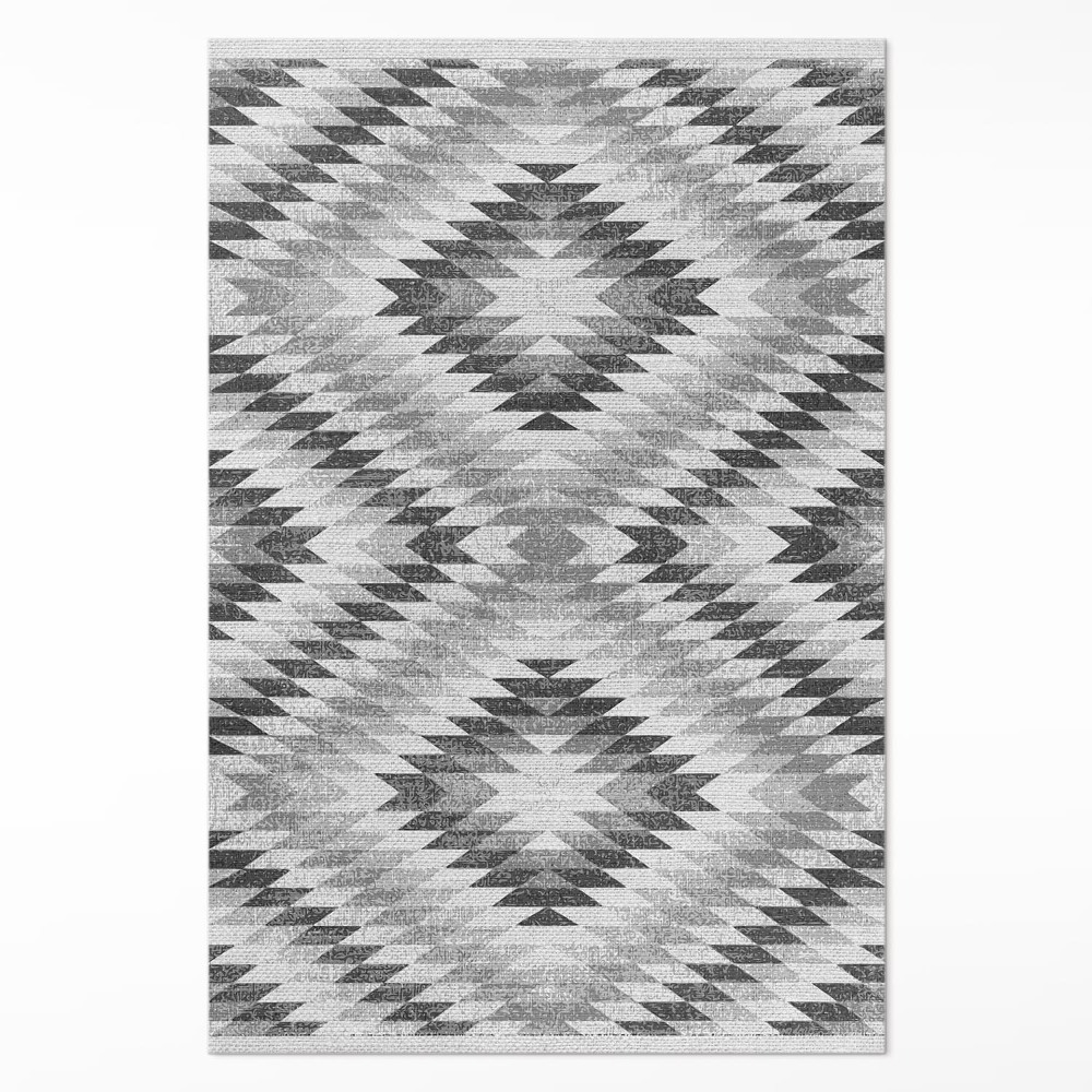 Vinylový koberec Sivý geometrický vzor imitácia látky