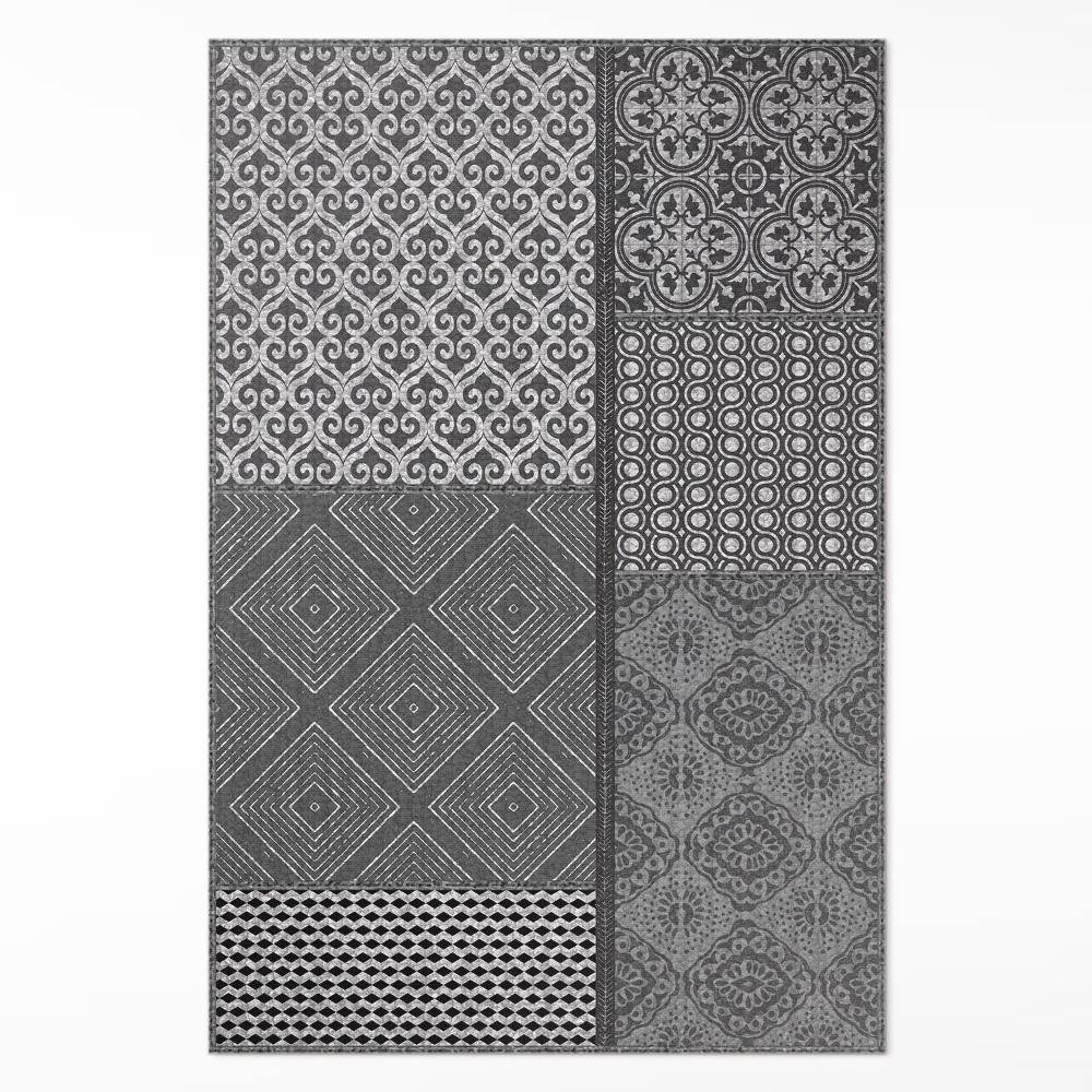 Vinylový koberec Mix rôznych vzorov imitácia látky