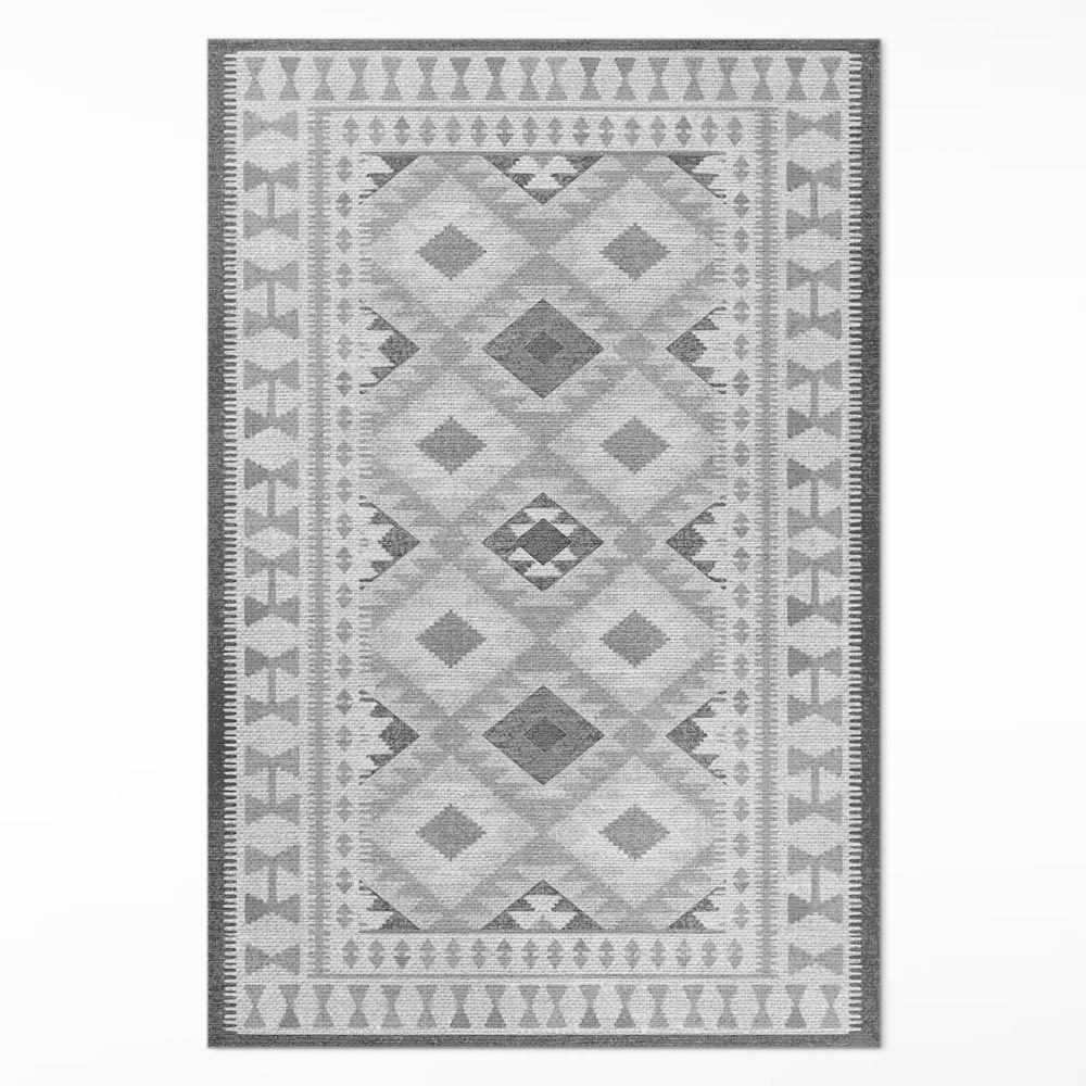 Vinylový koberec Sivé kosoštvorce imitácia látky