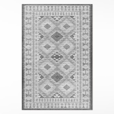 Vinylový koberec Sivé kosoštvorce imitácia látky