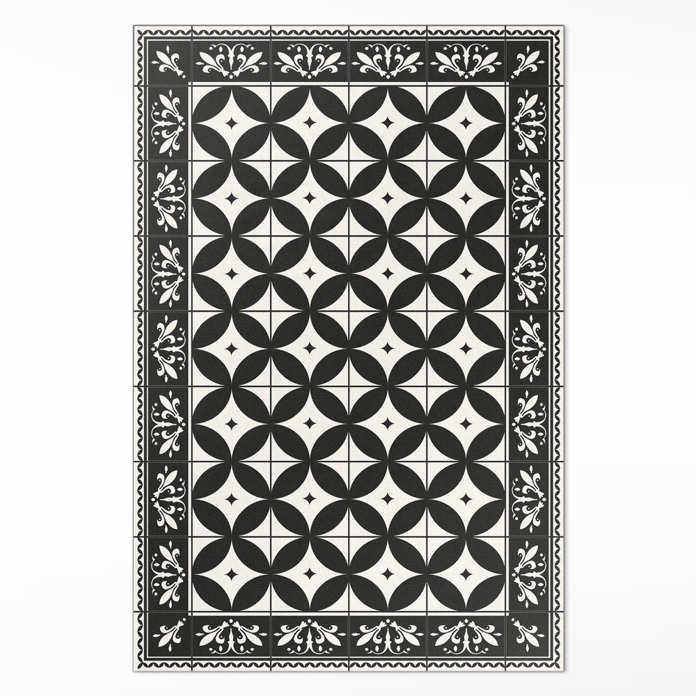 Vinylový koberec Kruhy na dlaždiciach španielska mozaika