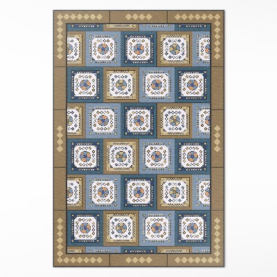 Vinylový koberec Geometrická kocka vzor v retro štýle