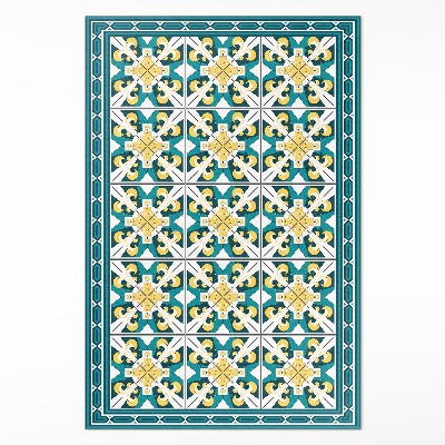 Vinylový koberec Geometrické kosoštvorce farebné dlaždice